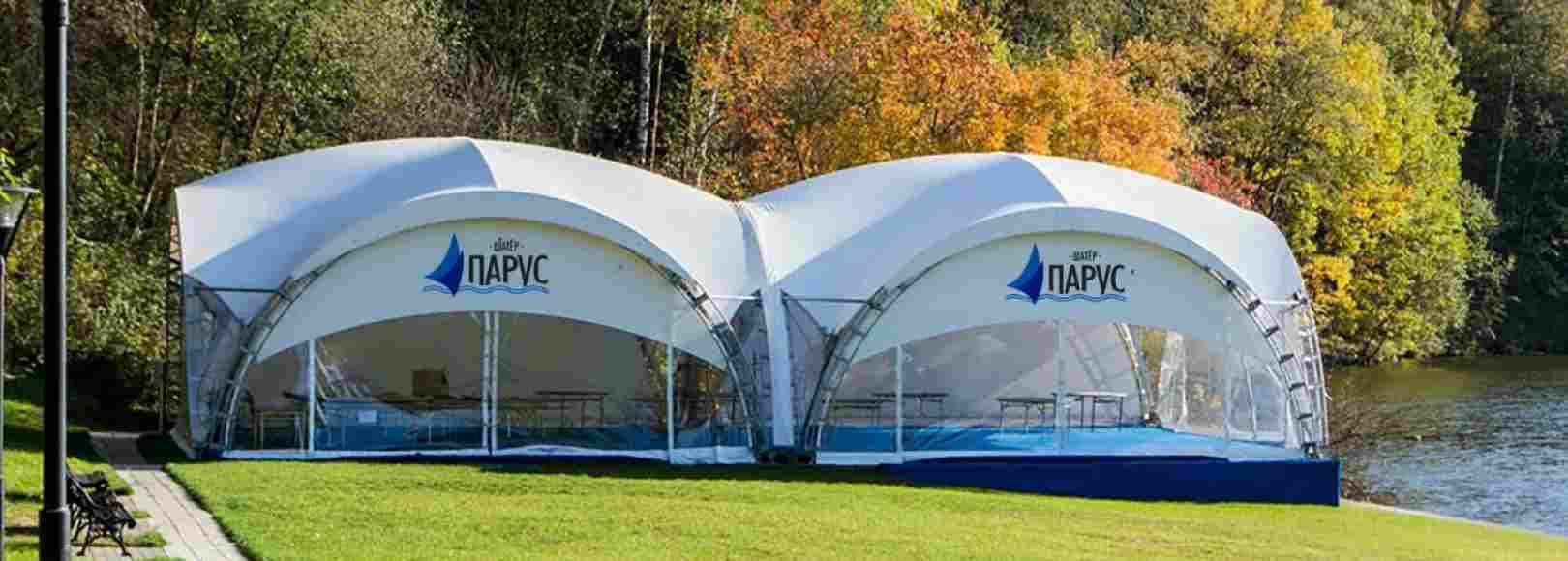 Фотография летней террасы Шатер Парус