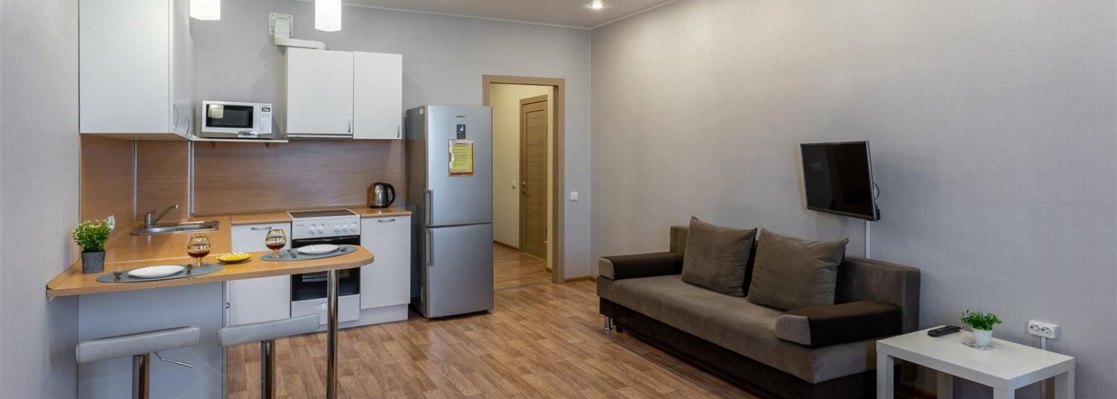 Фотография квартиры Однокомнатная квартира в новом доме в центре Тюмени после ремонта.